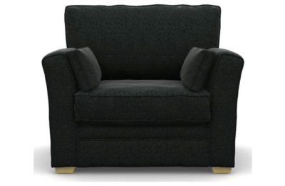 Heart of House Malton Tweed Fabric Cuddle Chair - Charcoal